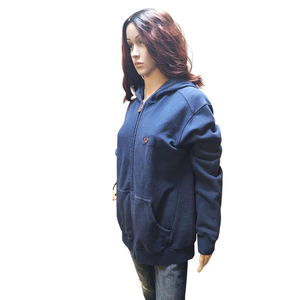 True Religion Navy Blue Zip-Up Hoodie - Picture 3 of 4
